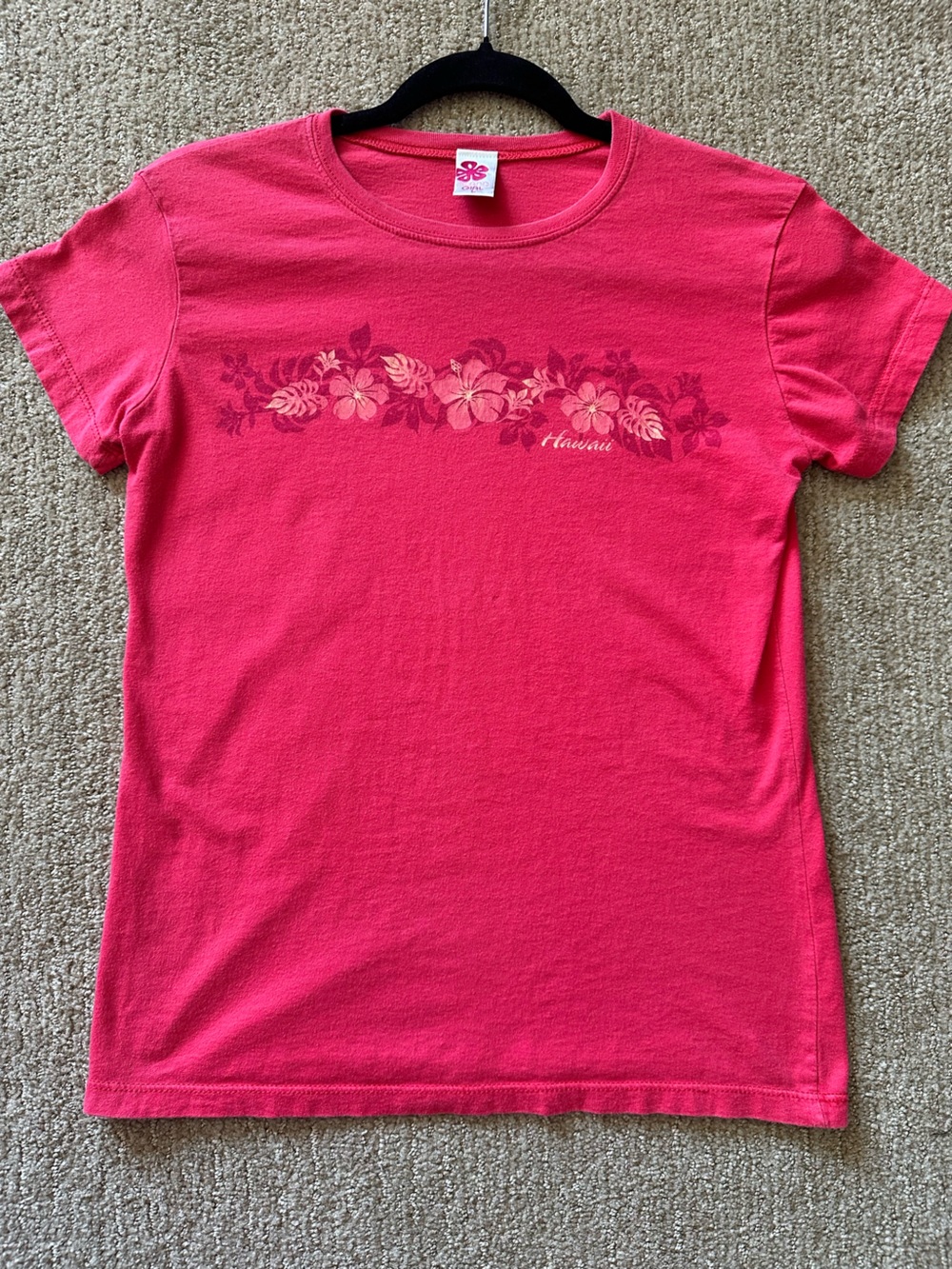Vtg 90’s Y2K Hawaii Hibiscus Graphic Tee | Retro Tropical Surf Baby S/M Womens